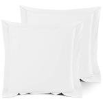 Set of 2 Soft Microfiber Pillow Shams - White