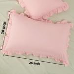 Pink Ruffle Pillowcases Set of 2, Standard Size