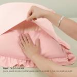 Pink Ruffle Pillowcases Set of 2, Standard Size