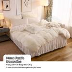 Cream Faux Fur Pillow Shams - 2 Pack 20"x26