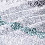 Bohemian Teal Gray Reversible Pillowcases Set of 2