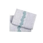 Bohemian Teal Gray Reversible Pillowcases Set of 2