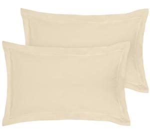 Royale Linens 2-Pack Standard Pillow Shams, Sand