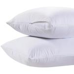 Luxury White Zippered Pillow Covers, Set of 2