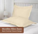 Royale Linens 2-Pack Standard Pillow Shams, Sand