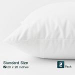Luxury White Zippered Pillow Covers, Set of 2