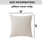 Super Soft Plush Corduroy Euro Pillow Sham 26"x26