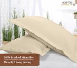 Royale Linens 2-Pack Standard Pillow Shams, Sand