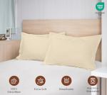 Royale Linens 2-Pack Standard Pillow Shams, Sand