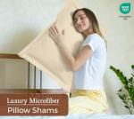 Royale Linens 2-Pack Standard Pillow Shams, Sand