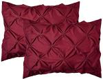 Burgundy Pinch Pleat King Sham Set - 2 Pack