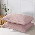 Dusty Pink Floral Cotton Quilted Pillow Sham