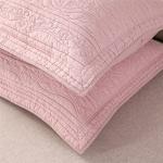 Dusty Pink Floral Cotton Quilted Pillow Sham
