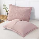 Dusty Pink Floral Cotton Quilted Pillow Sham