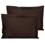 Soft Microfiber Pillow Shams Set of 2 - Dark Brown
