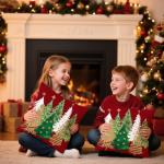 Christmas Tree Pillow Covers, Set of 2, 18x18 Inch