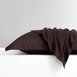Soft Microfiber Pillow Shams Set of 2 - Dark Brown