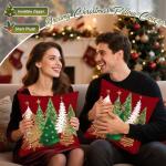 Christmas Tree Pillow Covers, Set of 2, 18x18 Inch