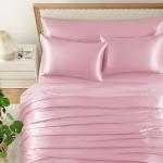 Luxury Pink Satin Bedding Set - 5 Pieces