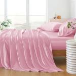 Luxury Pink Satin Bedding Set - 5 Pieces