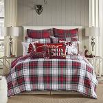 Spencer Plaid Quilted Sham Set in Christmas Colors