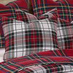 Spencer Plaid Quilted Sham Set in Christmas Colors