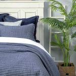 Blue Chambray King Pillow Sham - Cotton Fill