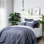 Blue Chambray King Pillow Sham - Cotton Fill