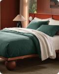 Bedsure 100% Cotton Waffle Weave Duvet Cover