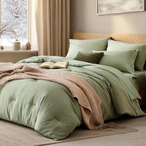 Sage Green 7-Piece Queen Comforter Set
