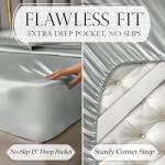 DECOLURE Luxury Satin Queen Bed Sheet Set