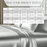 DECOLURE Luxury Satin Queen Bed Sheet Set