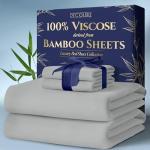 Organic Bamboo King Bed Sheets - Soft & Cooling