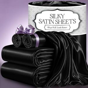 Satin Queen Bed Sheet Set - 4 Pieces