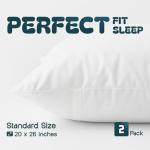 Luxury White Zippered Pillow Covers, Set of 2