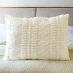 Ivory Tufted King Pillow Shams Set of 2