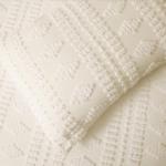 Ivory Tufted King Pillow Shams Set of 2