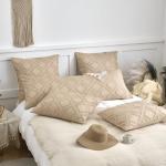 Soft Camel Geometric Pillow Shams - 2 Pack