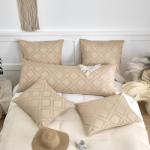 Soft Camel Geometric Pillow Shams - 2 Pack