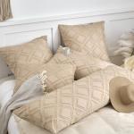 Soft Camel Geometric Pillow Shams - 2 Pack