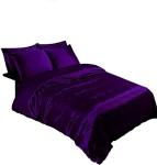 Purple Satin 6-Piece Queen Bed Set