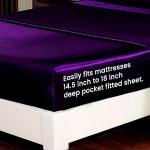 Purple Satin 6-Piece Queen Bed Set