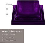 Purple Satin 6-Piece Queen Bed Set