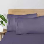 EaseHome Dark Purple Queen Sheet Set - 4 Pieces