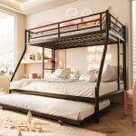 SUNLEI Twin Over Full Bunk Bed with Trundle