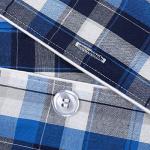 Royal Blue Plaid Men's Cotton Pajama Set