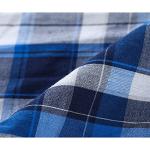 Royal Blue Plaid Men's Cotton Pajama Set