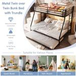 SUNLEI Twin Over Full Bunk Bed with Trundle