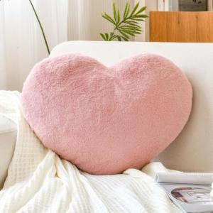 Dusty Pink Heart Shaped Decorative Throw Pillows