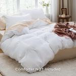 Bedsure Full Size White Duvet Cover Set